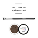 Mineral Eyebrow Powder & Angled Brush Dark Brown