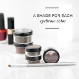 Mineral Eyebrow Powder & Angled Brush Dark Brown